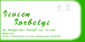 vivien korbelyi business card